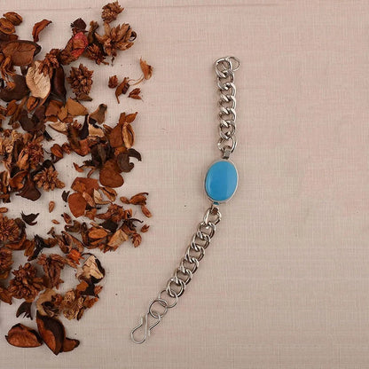 Gleaming Beads & Silver Plated Men’s Bracelet jewelry