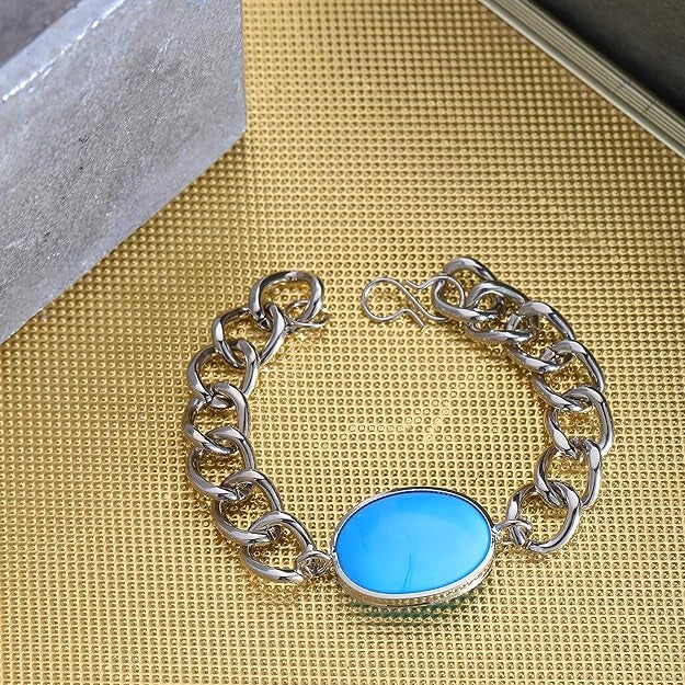 Gleaming Beads & Silver Plated Men’s Bracelet jewelry