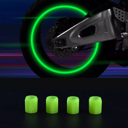 Glow Tyre Valve Cap for Car (Cylinder) PACK OF 4