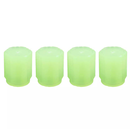 Glow-in-the-Dark Tire Valve Caps - Car & Motorbike