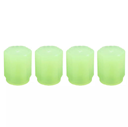 Glow Tyre Valve Cap for Car (Cylinder) PACK OF 4