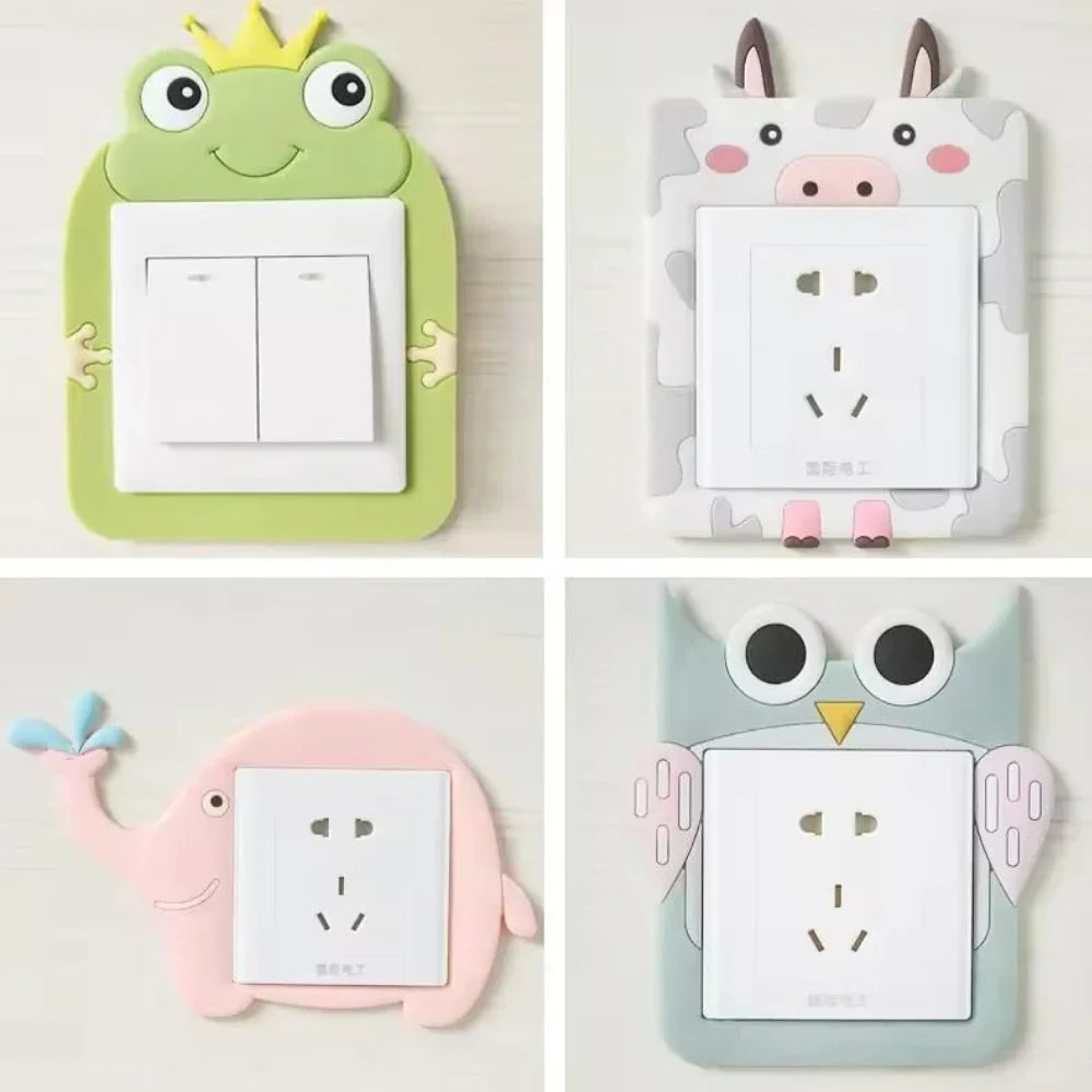 Glowing Cartoon Power Socket Stickers (Pack of 2)