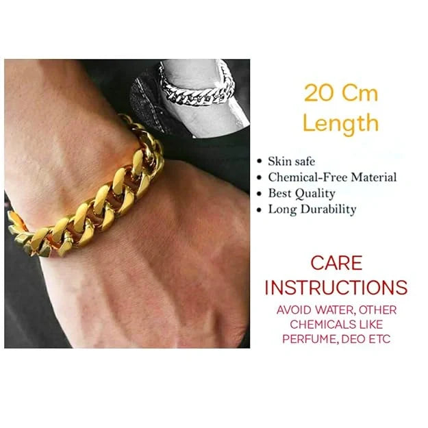 Gold Cuban Bracelet Men jewelry