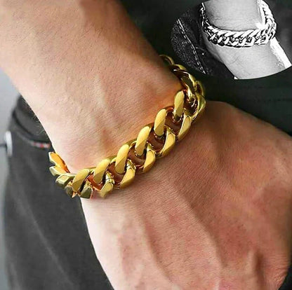 Gold Cuban Bracelet Men jewelry