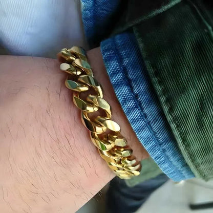 Gold Cuban Bracelet Men jewelry