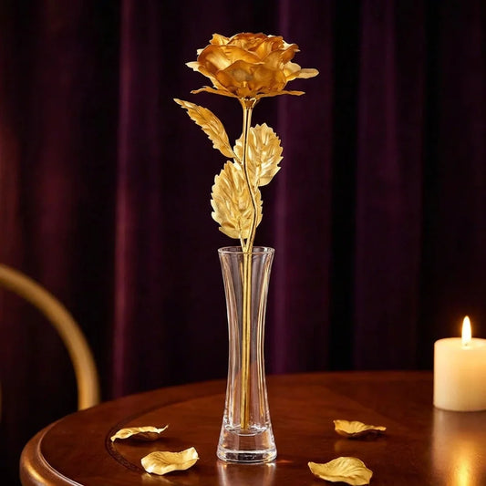 Artificial Golden Rose Gifts for Girls