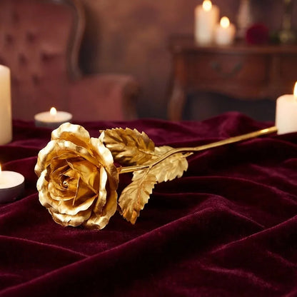 Artificial Golden Rose Gifts for Girls