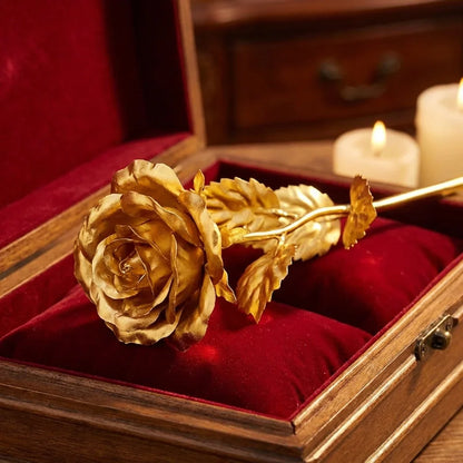 Artificial Golden Rose Gifts for Girls