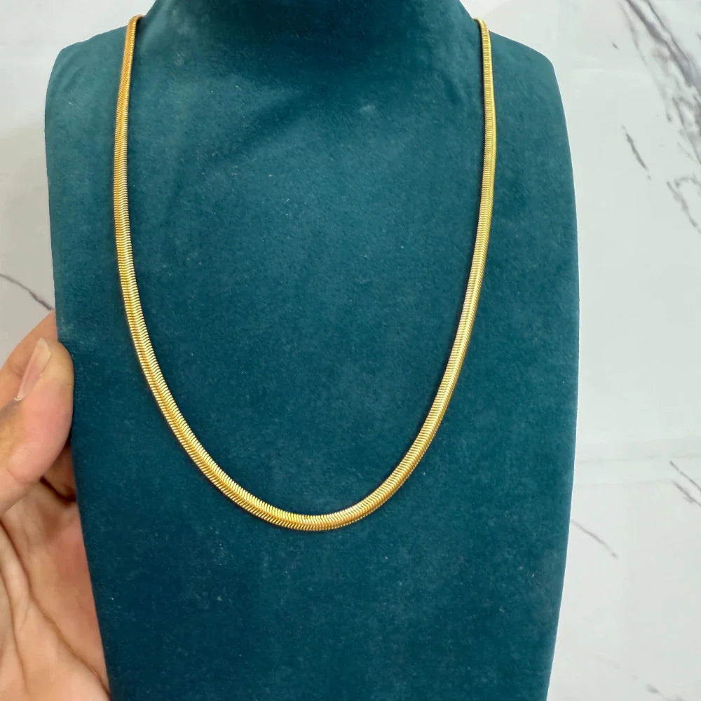 Gold Snake Chain Necklace Apparel & Accessories