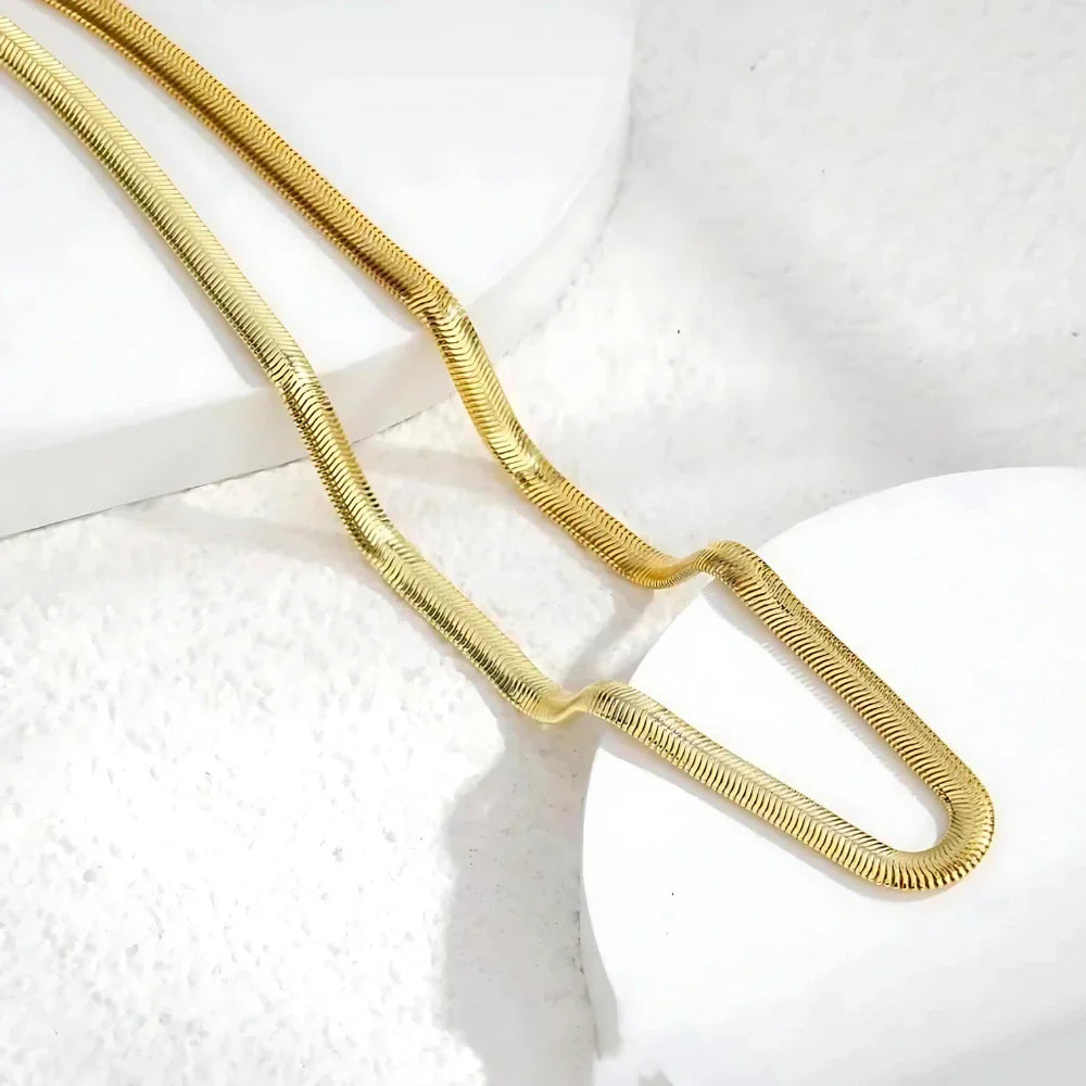 Gold Snake Chain Necklace Apparel & Accessories