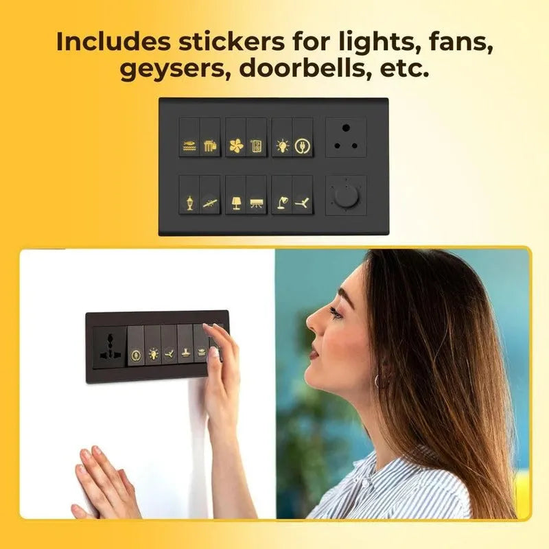 Gold Switch Stickers Home Improvement