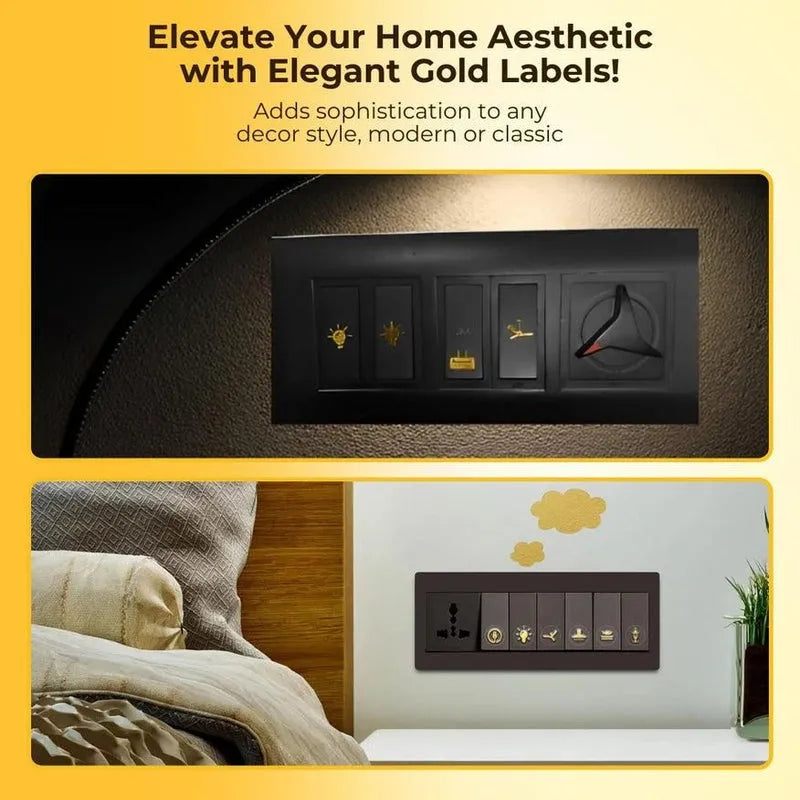 Gold Switch Stickers Home Improvement