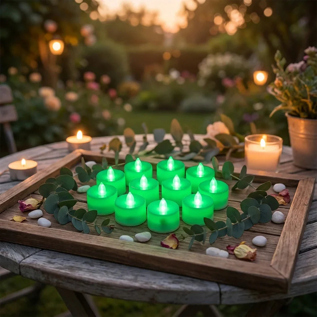 Best green flameless led tealights - candles | 2026 | fast shipping