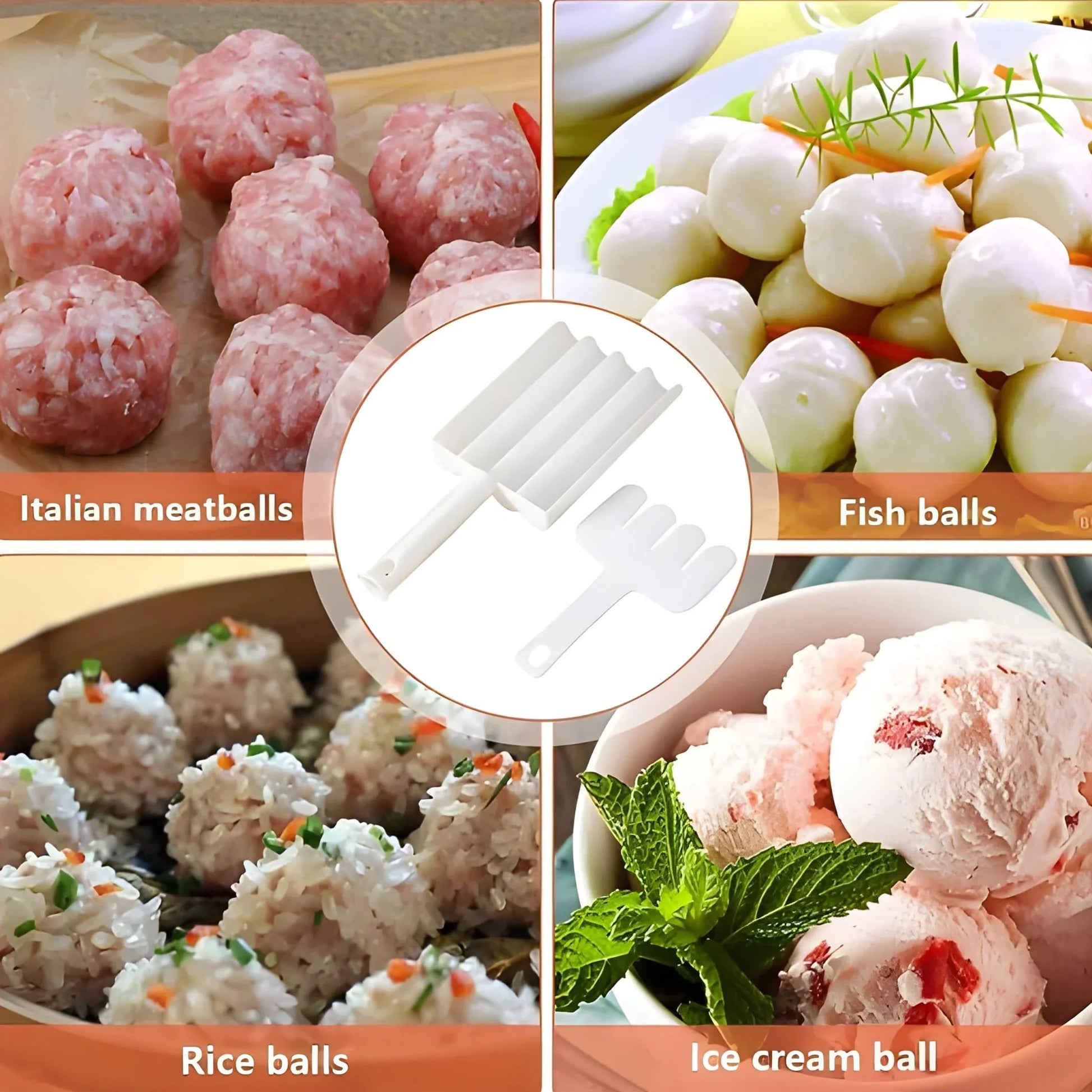 Gujia Meatball Maker Set Easily Shape Meatballs - Home & Kitchen