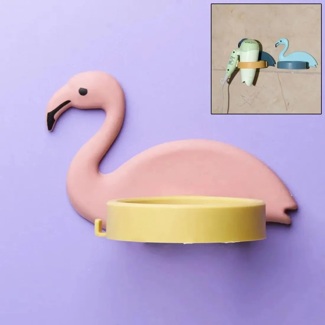 Hair Dryer Wall Mount Holder Organiser - Home Improvement