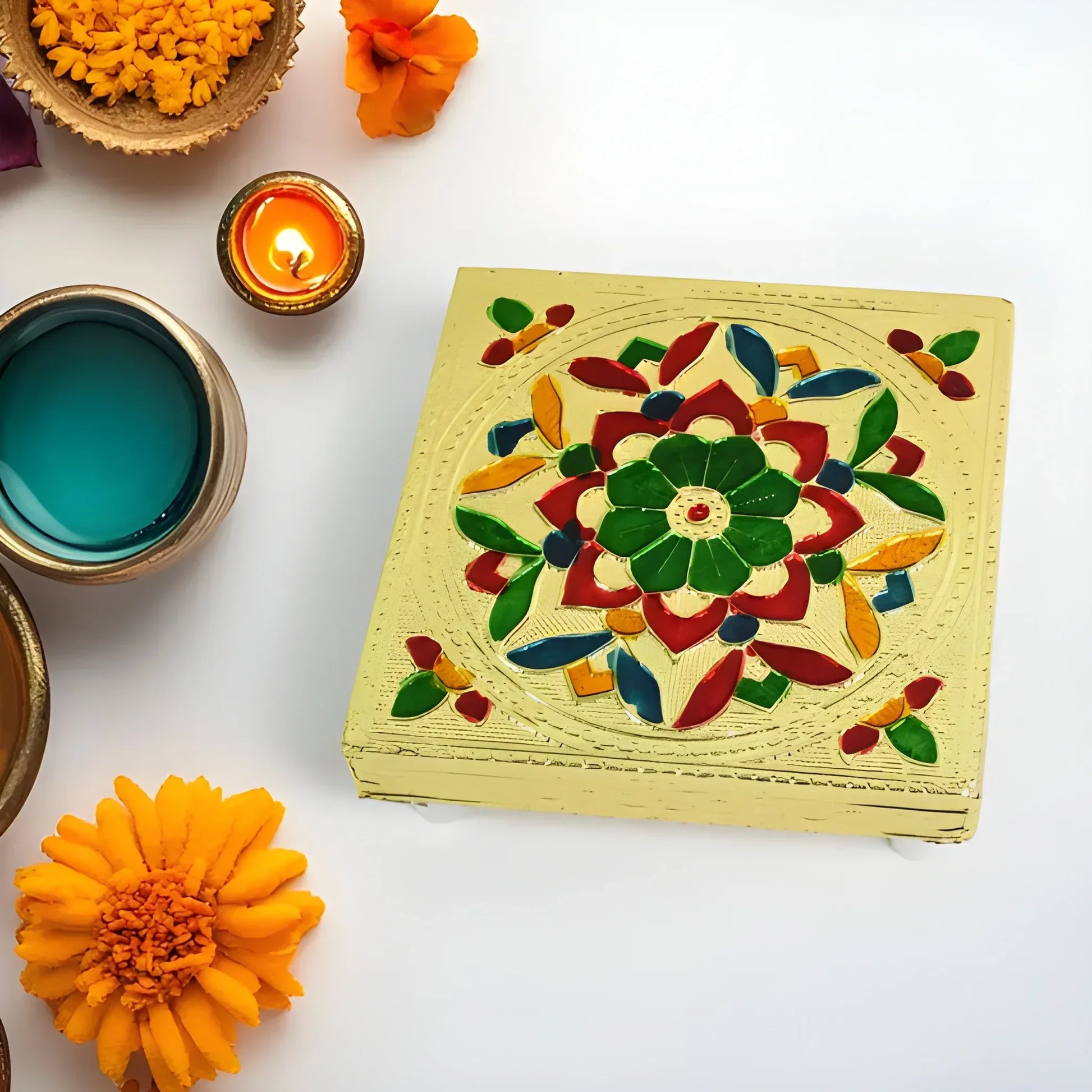 Best hand-painted pooja chowki - religious items | 2025 | fast shipping