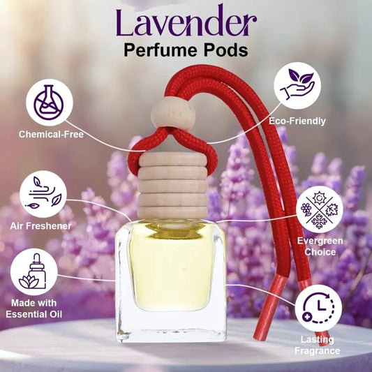 Hanging Car Perfume Pods Diffuser Scent (Pack of 1 Assorted Perfume)