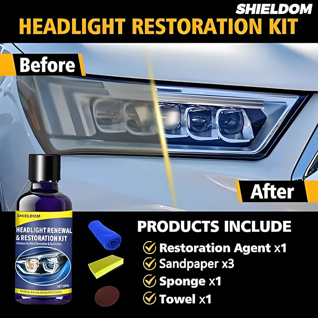 Headlight Renewal and Restoration Kit 200 ml Pack of 2