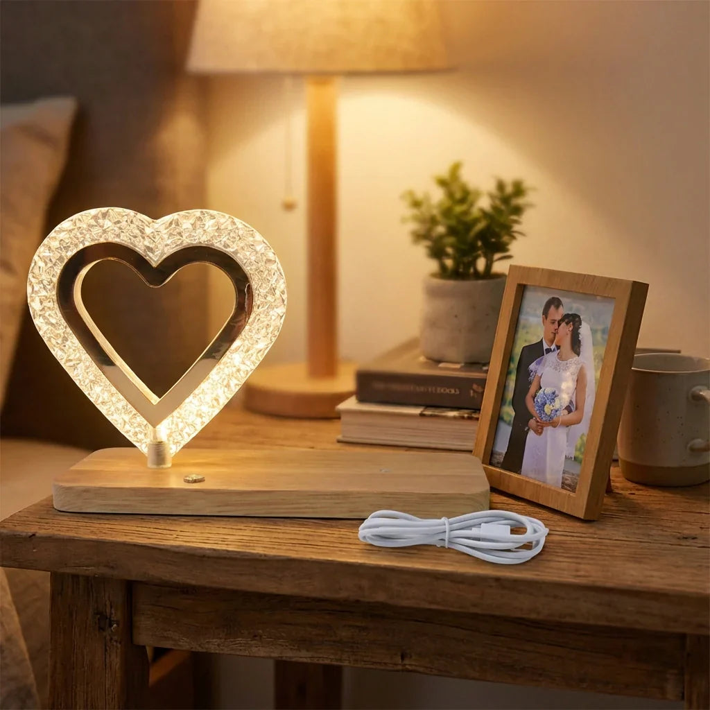Best heart crystal led night lamp - lights & ambient lighting | 2026 | fast shipping