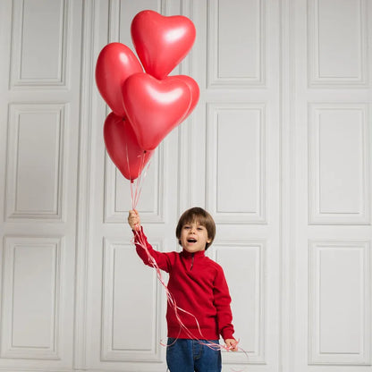 Heart Shaped Rainbow Latex Balloons (20 Pcs Set) - Toys