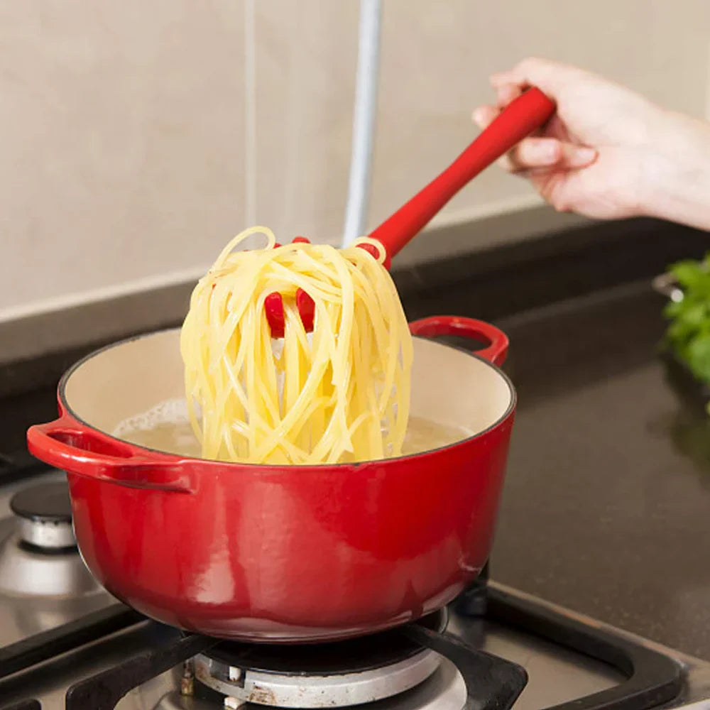 Best heat-resistant silicone pasta fork – 29cm - slotted spoons | 2025 | fast shipping