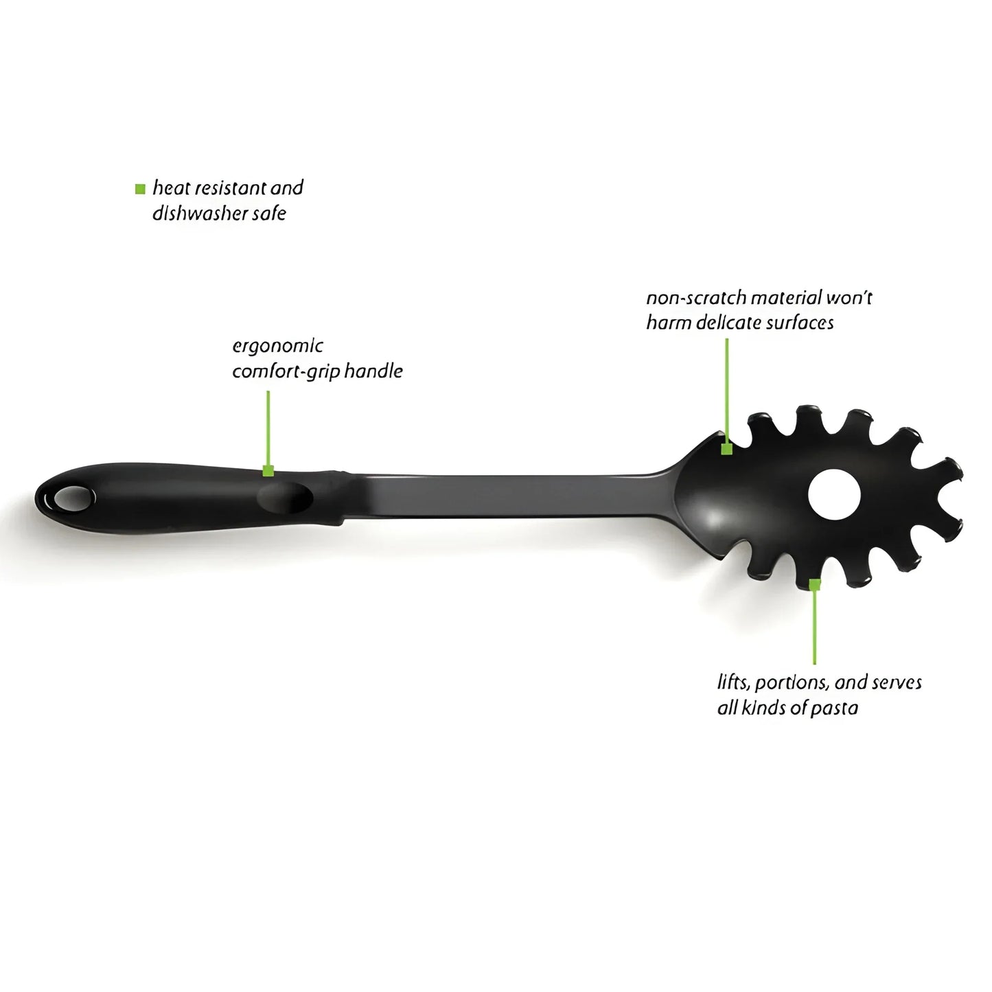 Heat-Resistant Silicone Pasta Spoon - Home & Kitchen