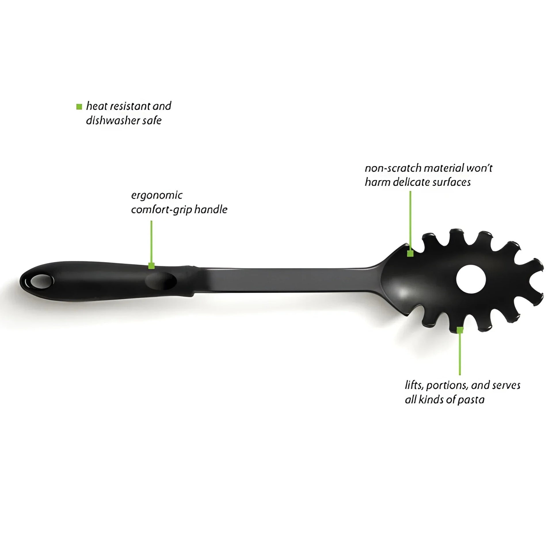 Heat-Resistant Silicone Pasta Spoon - Home & Kitchen