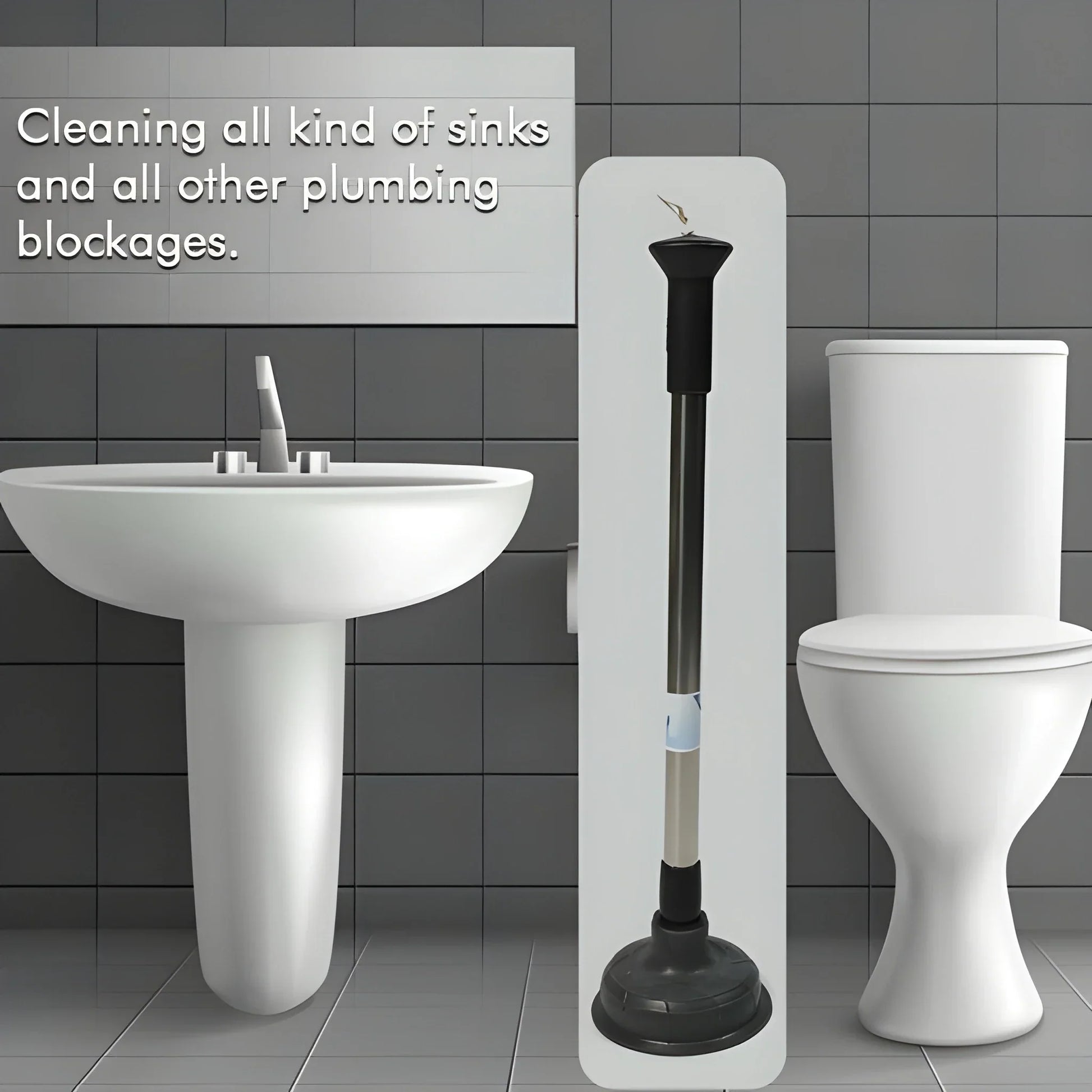 Heavy-Duty Drain Plunger - Industrial & Scientific