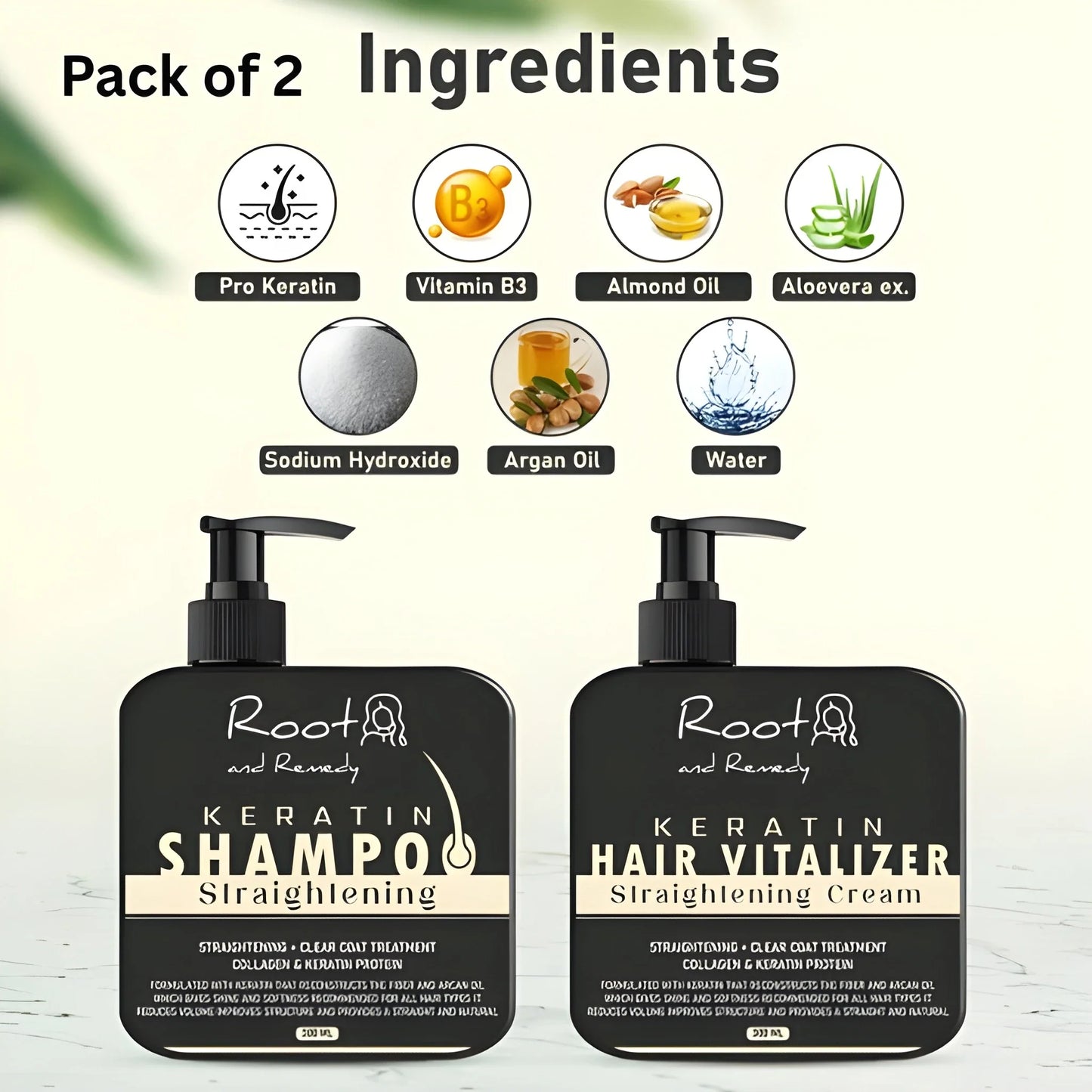 Herbal Hair Straightening Combo