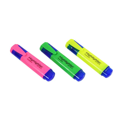 Highlighter Pen Assorted Colours (3 Pcs Set) - Office