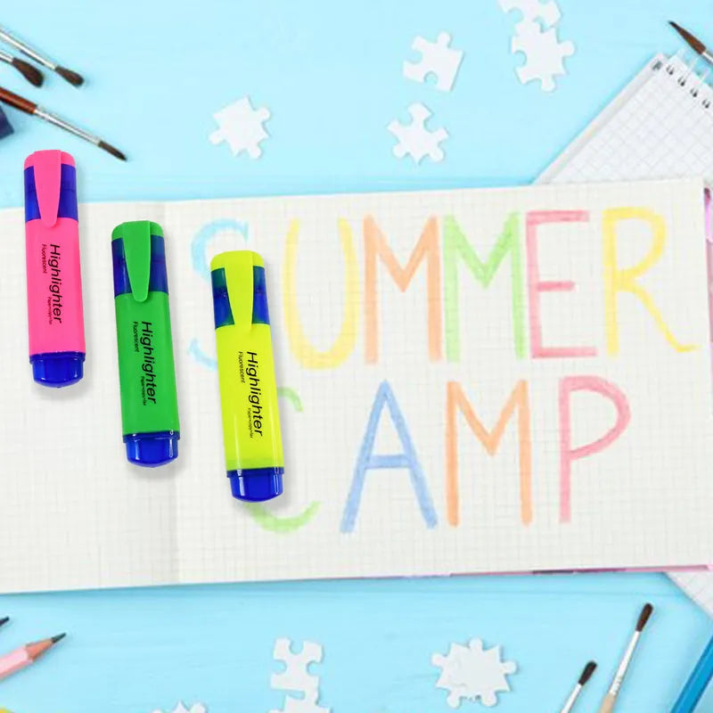 Highlighter Pen Assorted Colours (3 Pcs Set) - Office