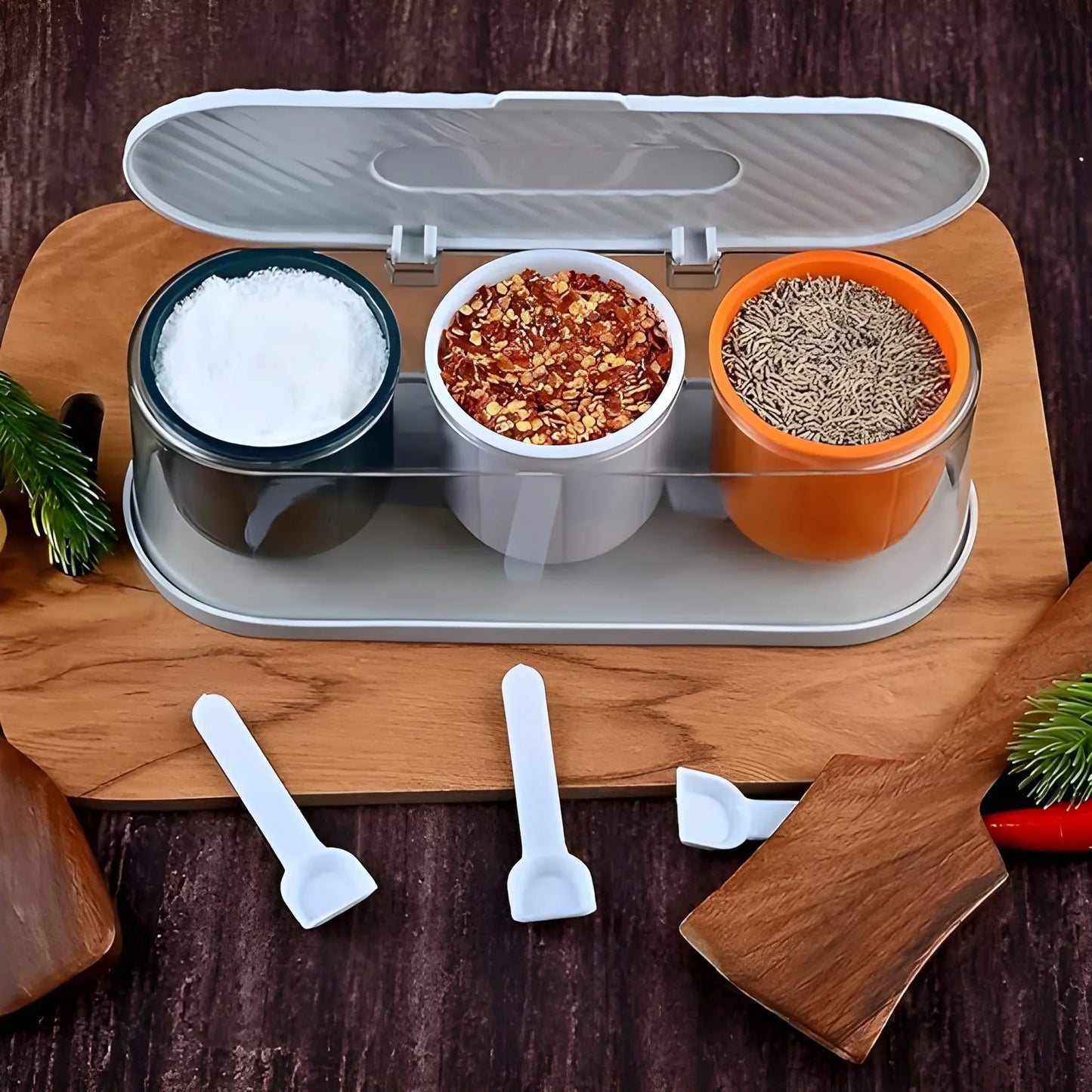 Best home kitchen 3 grid seasoning spice - & garden | 2025 | fast shipping