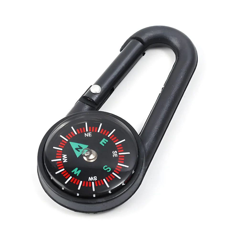 Head String Compass Mini Clip Hook Compass Keychain for Hiking, Camping, Climbing and ...