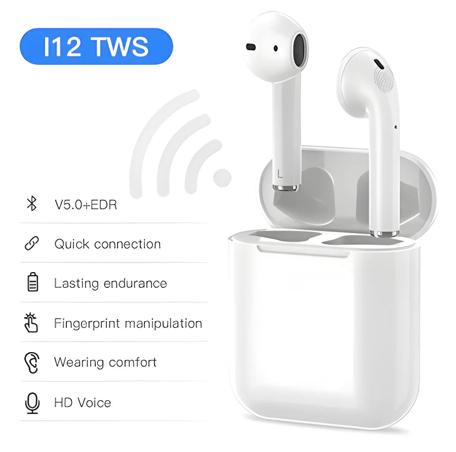 i12 TWS Wireless Earbuds Electronics