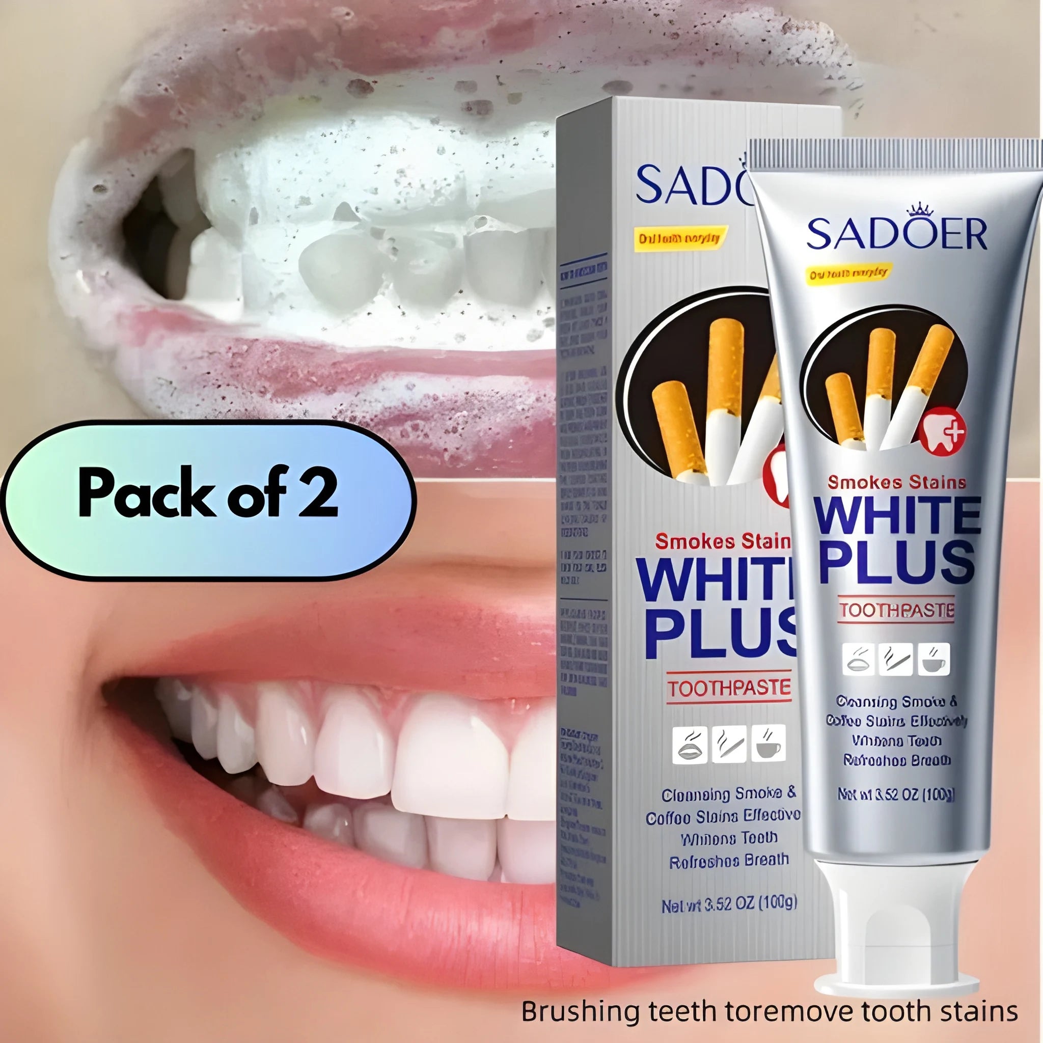 Smoke Stain Toothpaste – 200g x 2