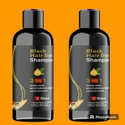 Instant Black Hair Dye Shampoo (pack of 2)
