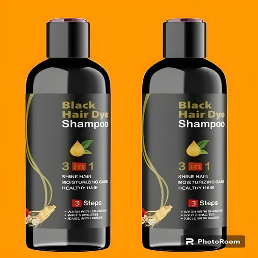 Instant Black Hair Dye Shampoo (pack of 2)