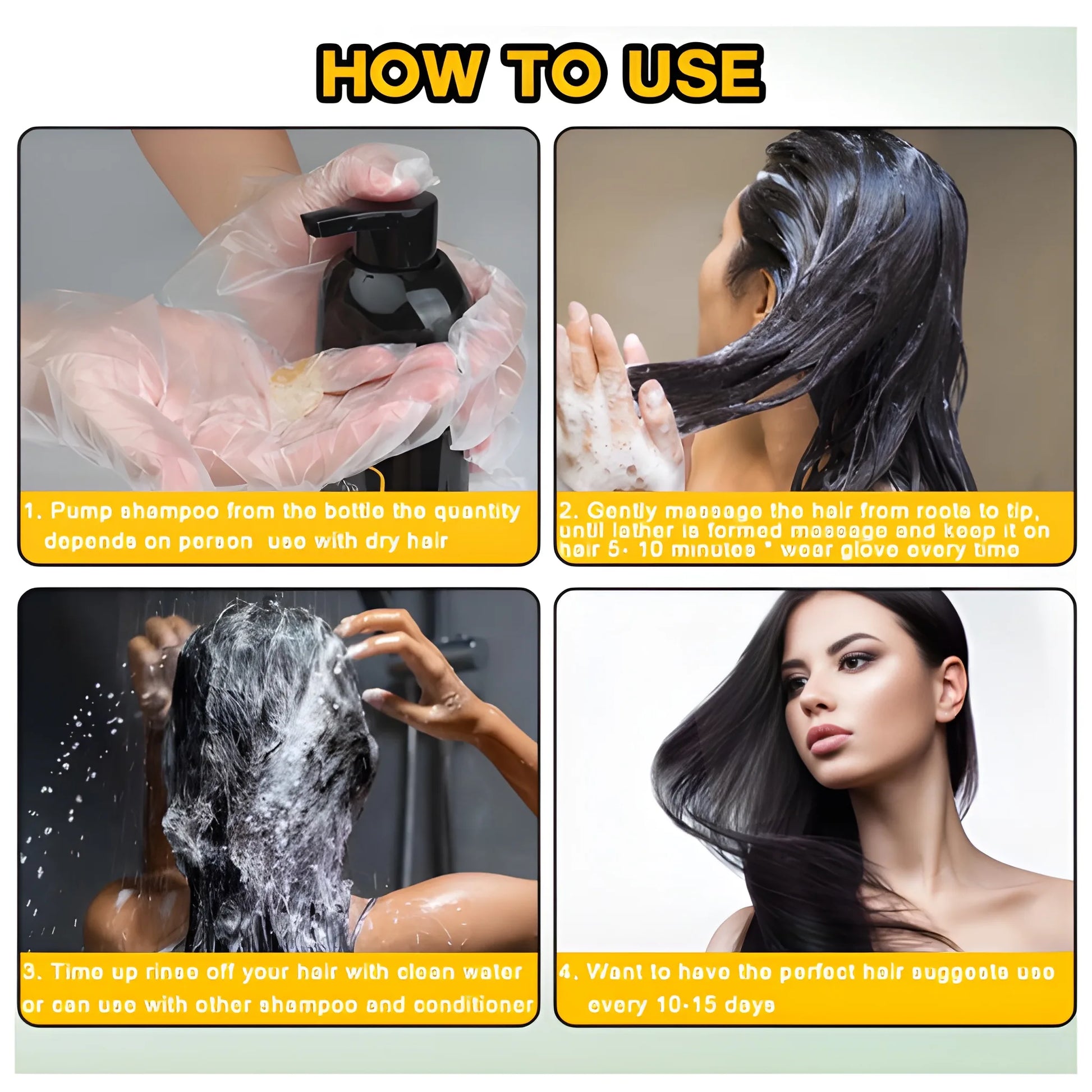 Instant Black Hair Dye Shampoo