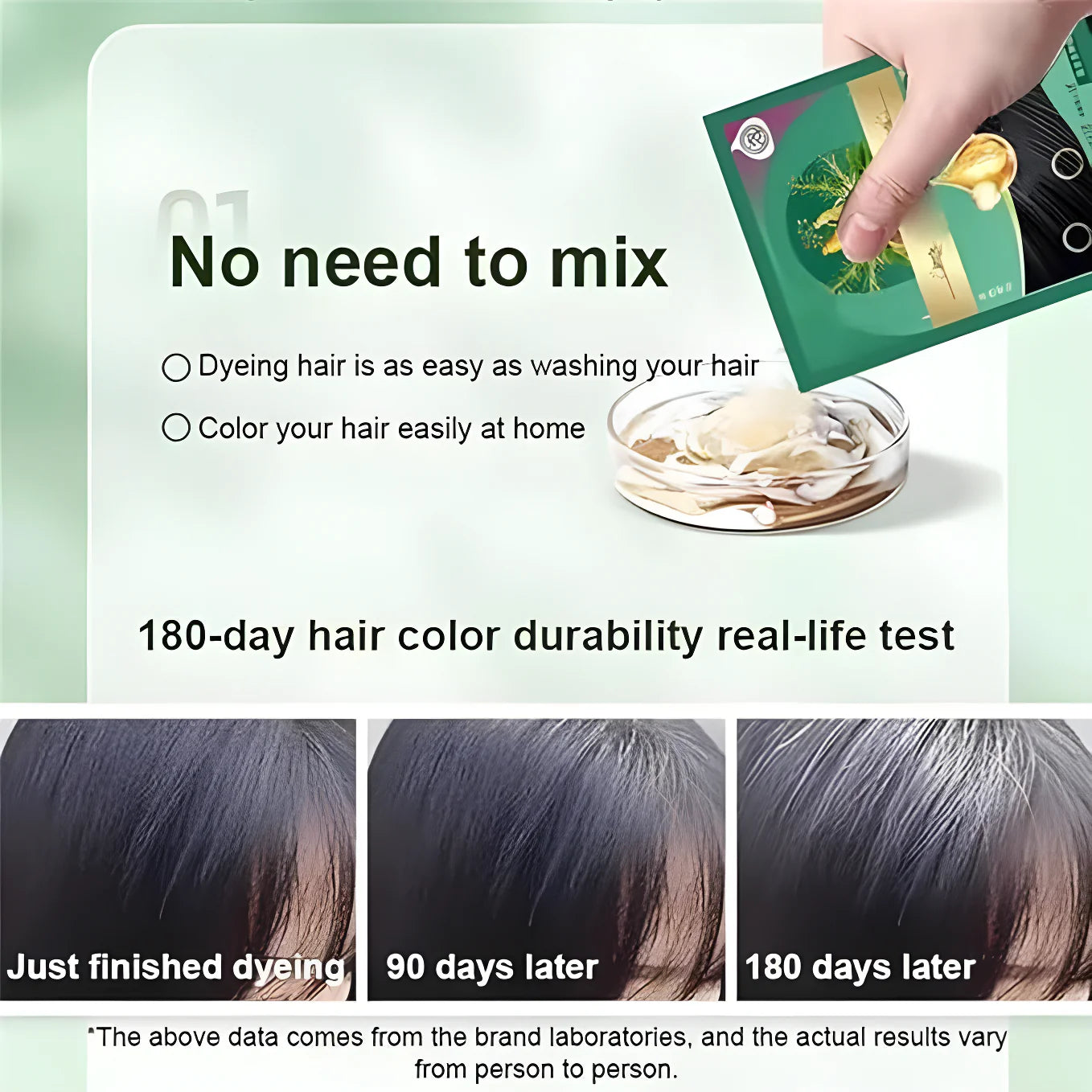 Instant Black Hair Dye Shampoo