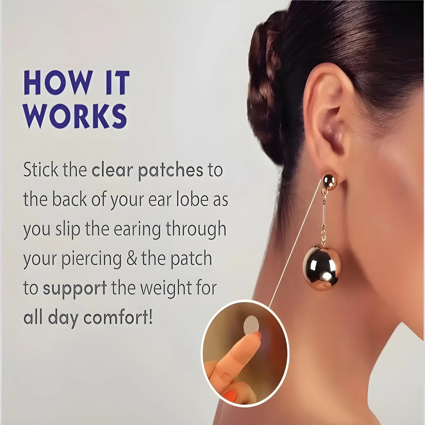Invisible Earlobe Support Patches
