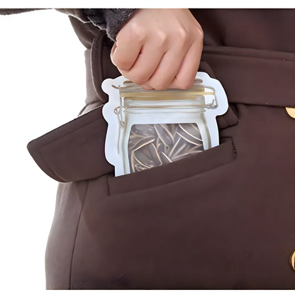 Jar-Shaped Ziplock Pouches - Home & Kitchen