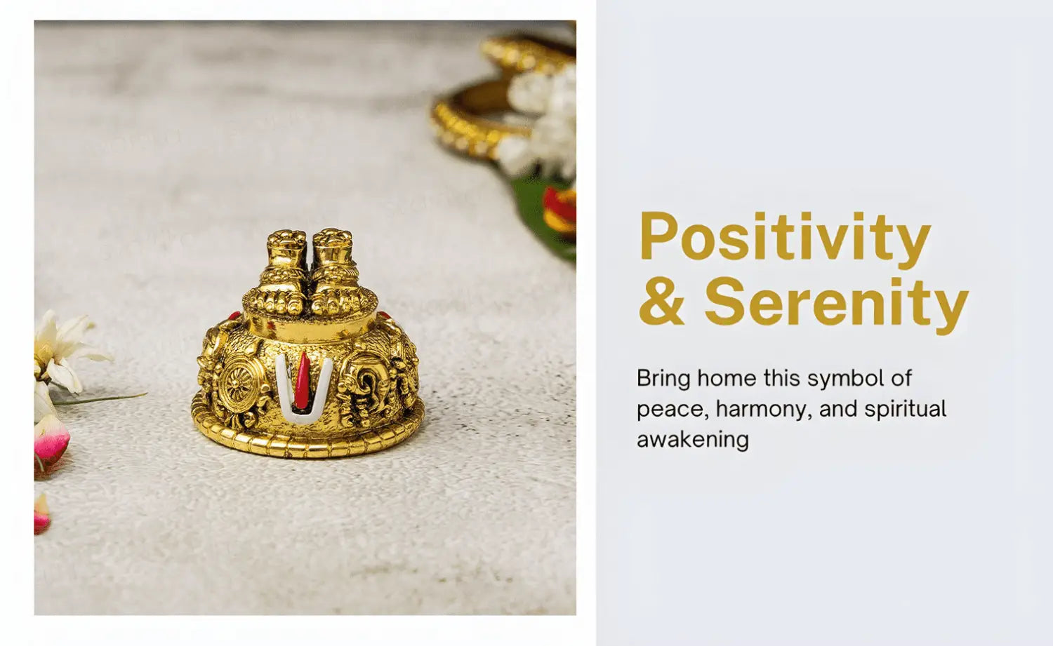 Antique Lord Balaji Charan Paduka