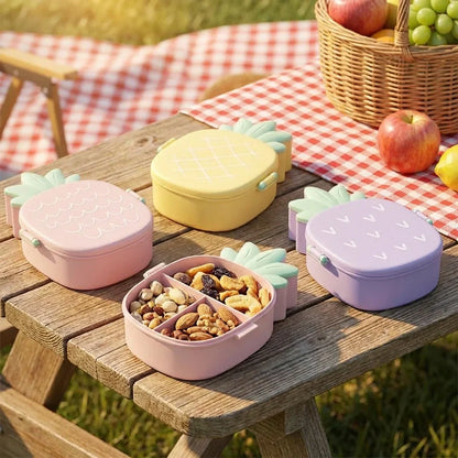 Best kids pineapple shaped lunch box with spoon-fork - sets | 2026 | fast shipping