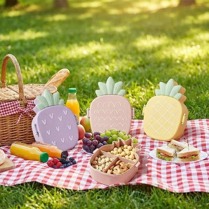 Best kids pineapple shaped lunch box with spoon-fork - sets | 2026 | fast shipping