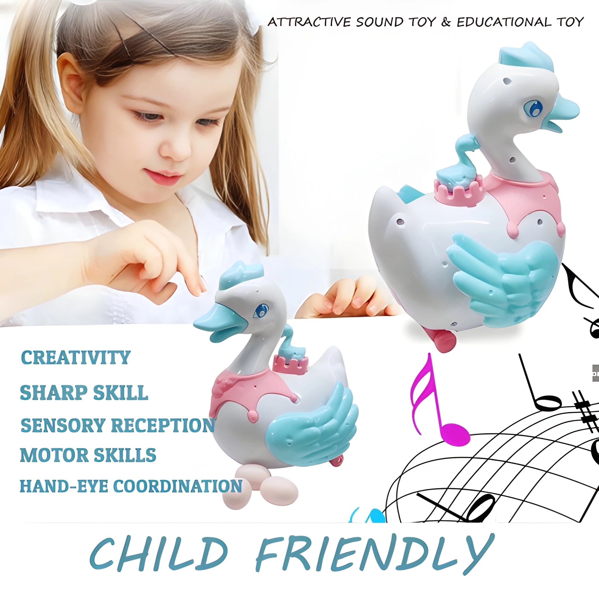 Musical Egg Laying Swan