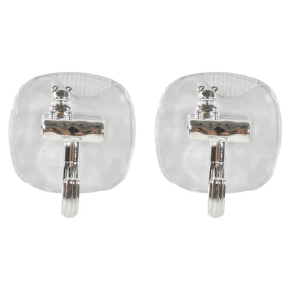 Large Plastic Self Adhesive Wall Hooks (2 Pc) - Home Improvement
