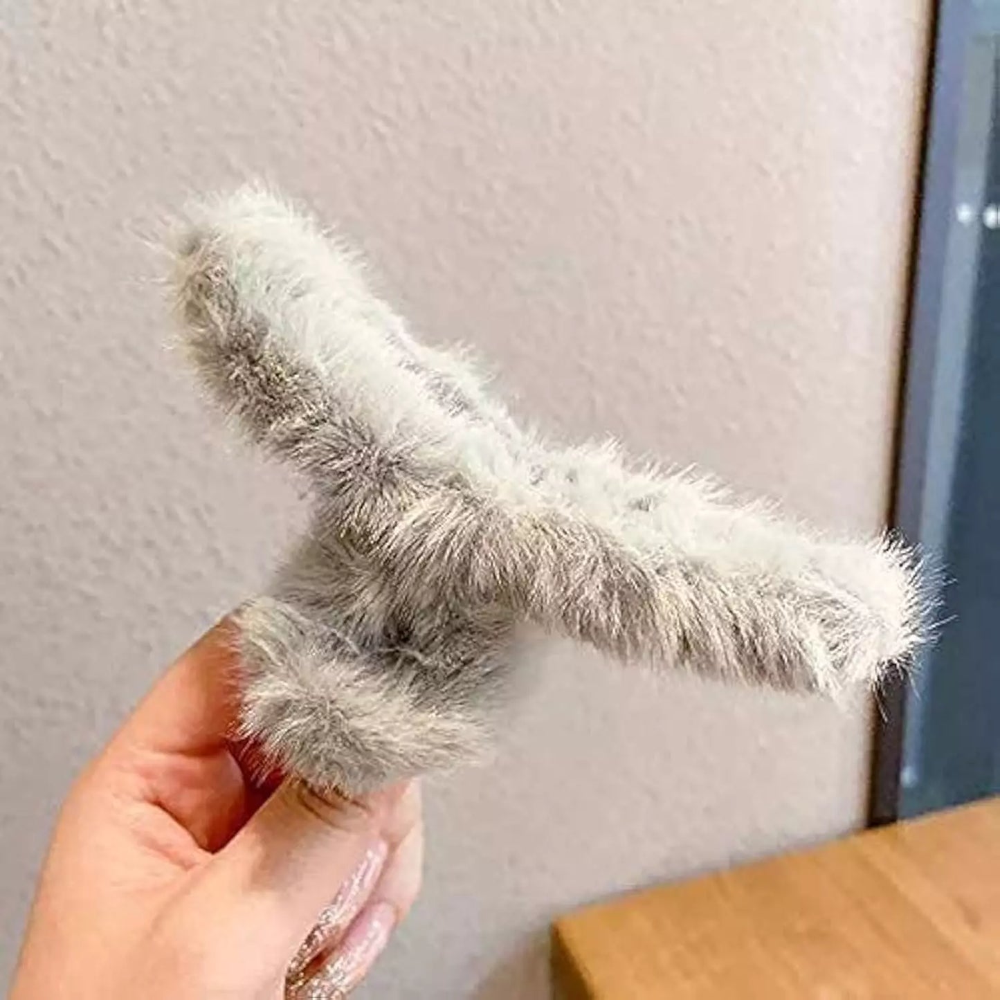 Large Plush Hair Claw Clip - Health & Personal Care