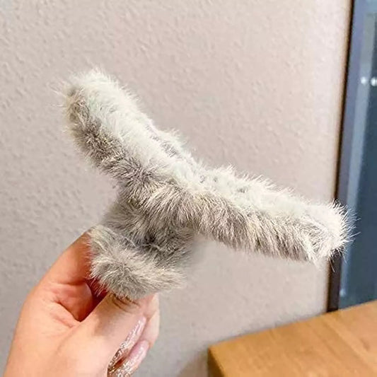 Large Plush Hair Claw Clip - Health & Personal Care