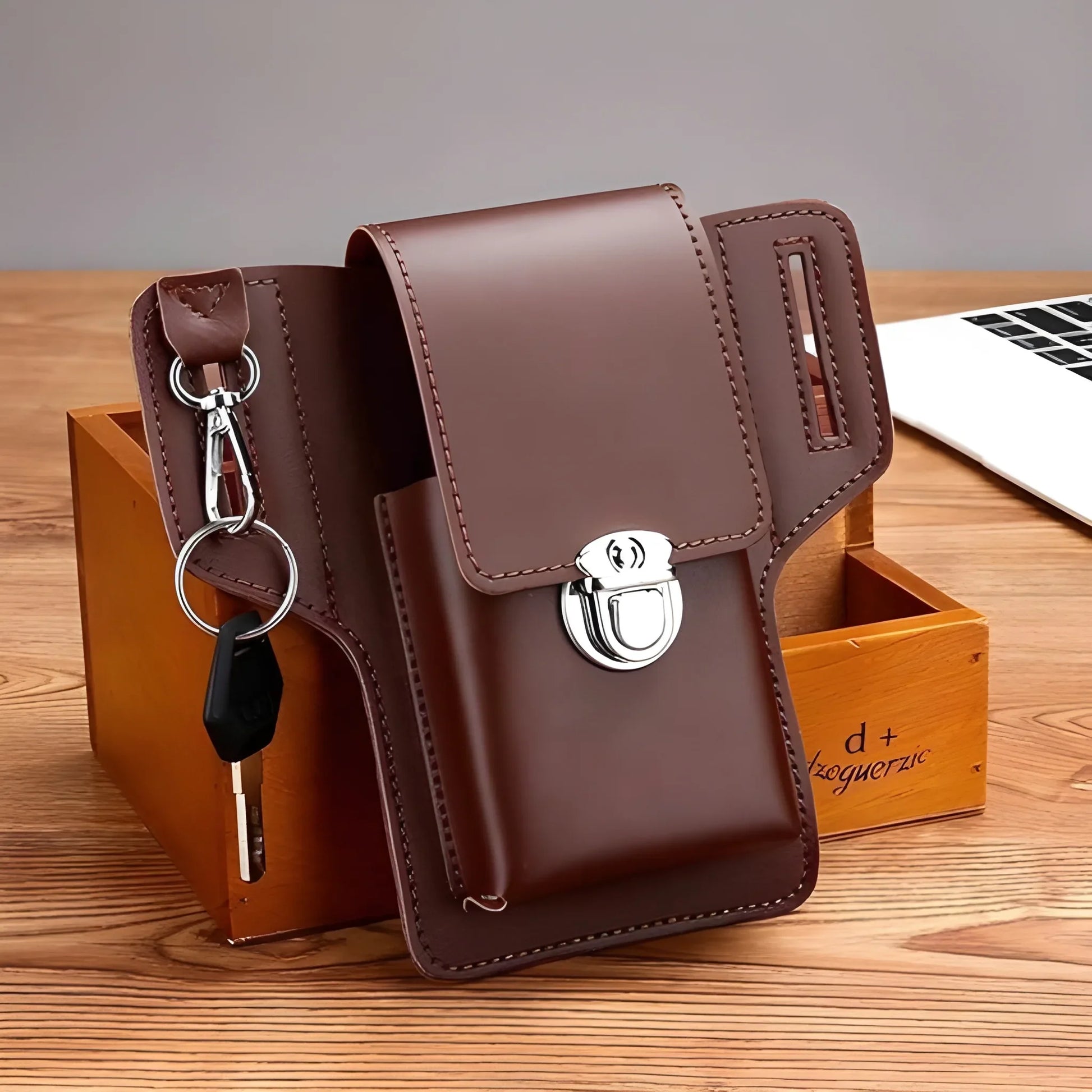 Leather Belt Loop Phone Pouch