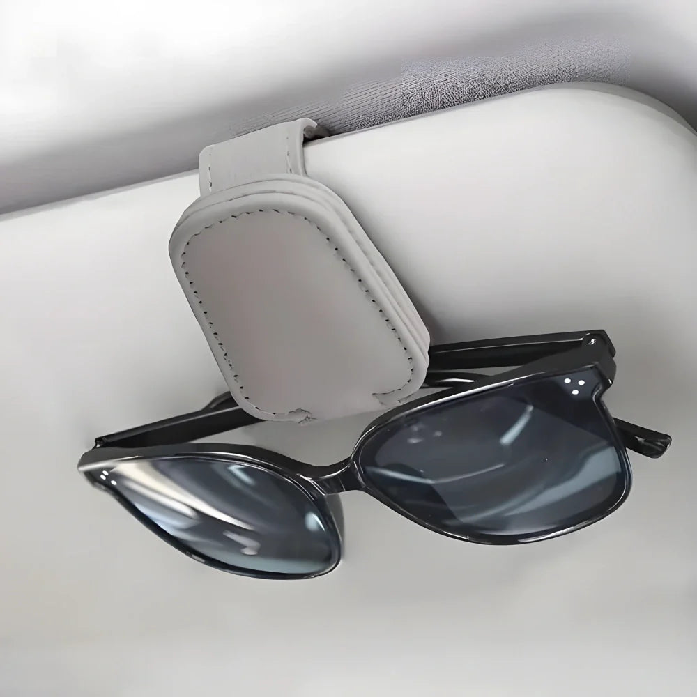 Leather Car Visor Clip